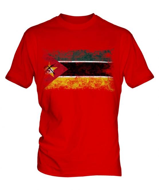Mozambique Distressed Flag Mens T-Shirt