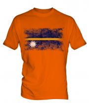 Nauru Distressed Flag Mens T-Shirt