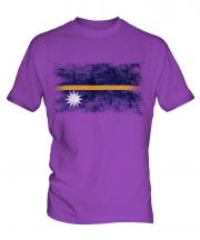 Nauru Distressed Flag Mens T-Shirt
