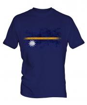 Nauru Distressed Flag Mens T-Shirt