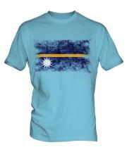 Nauru Distressed Flag Mens T-Shirt