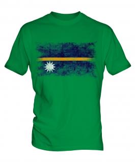Nauru Distressed Flag Mens T-Shirt
