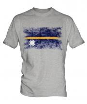 Nauru Distressed Flag Mens T-Shirt