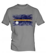 Nauru Distressed Flag Mens T-Shirt