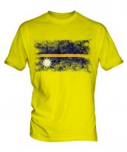 Nauru Distressed Flag Mens T-Shirt