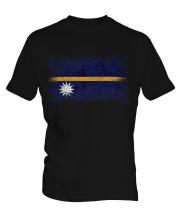 Nauru Distressed Flag Mens T-Shirt