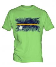 Nauru Distressed Flag Mens T-Shirt