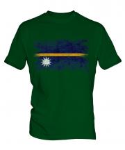 Nauru Distressed Flag Mens T-Shirt