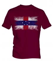 Netherlands Antilles Distressed Flag Mens T-Shirt