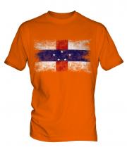 Netherlands Antilles Distressed Flag Mens T-Shirt