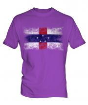Netherlands Antilles Distressed Flag Mens T-Shirt