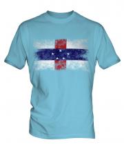 Netherlands Antilles Distressed Flag Mens T-Shirt