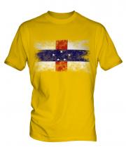 Netherlands Antilles Distressed Flag Mens T-Shirt