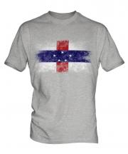 Netherlands Antilles Distressed Flag Mens T-Shirt