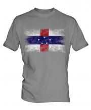 Netherlands Antilles Distressed Flag Mens T-Shirt