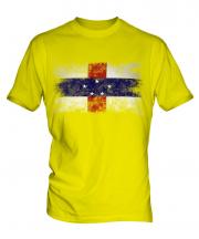 Netherlands Antilles Distressed Flag Mens T-Shirt