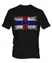Netherlands Antilles Distressed Flag Mens T-Shirt