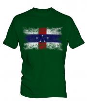 Netherlands Antilles Distressed Flag Mens T-Shirt
