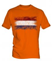 Netherlands Distressed Flag Mens T-Shirt