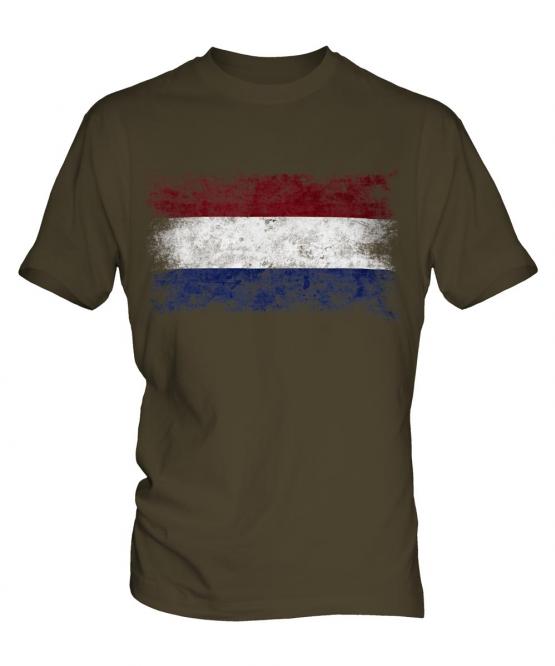 Netherlands Distressed Flag Mens T-Shirt