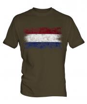 Netherlands Distressed Flag Mens T-Shirt