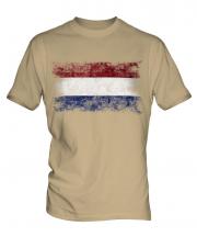 Netherlands Distressed Flag Mens T-Shirt