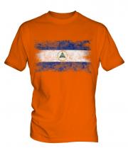 Nicaragua Distressed Flag Mens T-Shirt