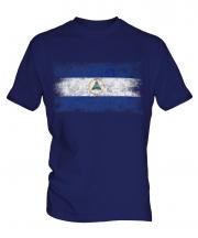 Nicaragua Distressed Flag Mens T-Shirt