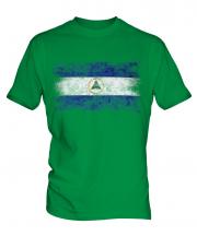 Nicaragua Distressed Flag Mens T-Shirt