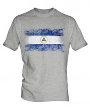 Nicaragua Distressed Flag Mens T-Shirt