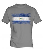 Nicaragua Distressed Flag Mens T-Shirt