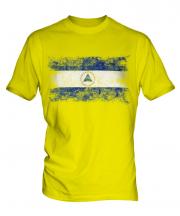 Nicaragua Distressed Flag Mens T-Shirt