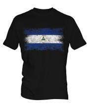 Nicaragua Distressed Flag Mens T-Shirt
