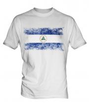 Nicaragua Distressed Flag Mens T-Shirt