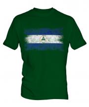 Nicaragua Distressed Flag Mens T-Shirt
