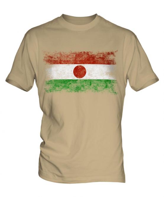 Niger Distressed Flag Mens T-Shirt