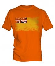 Niue Distressed Flag Mens T-Shirt