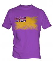 Niue Distressed Flag Mens T-Shirt