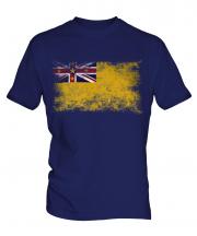 Niue Distressed Flag Mens T-Shirt