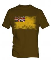 Niue Distressed Flag Mens T-Shirt