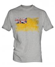 Niue Distressed Flag Mens T-Shirt