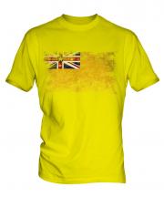 Niue Distressed Flag Mens T-Shirt