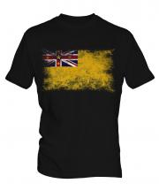 Niue Distressed Flag Mens T-Shirt