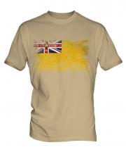 Niue Distressed Flag Mens T-Shirt