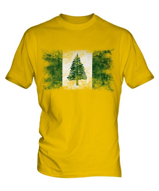 Norfolk Island Distressed Flag Mens T-Shirt
