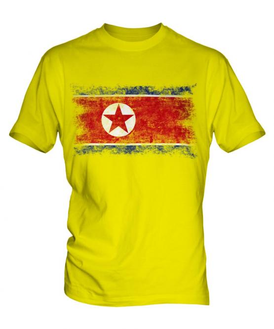 North Korea Distressed Flag Mens T-Shirt