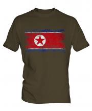 North Korea Distressed Flag Mens T-Shirt