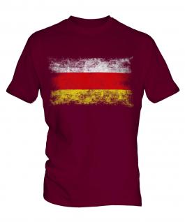 North Ossetia Distressed Flag Mens T-Shirt