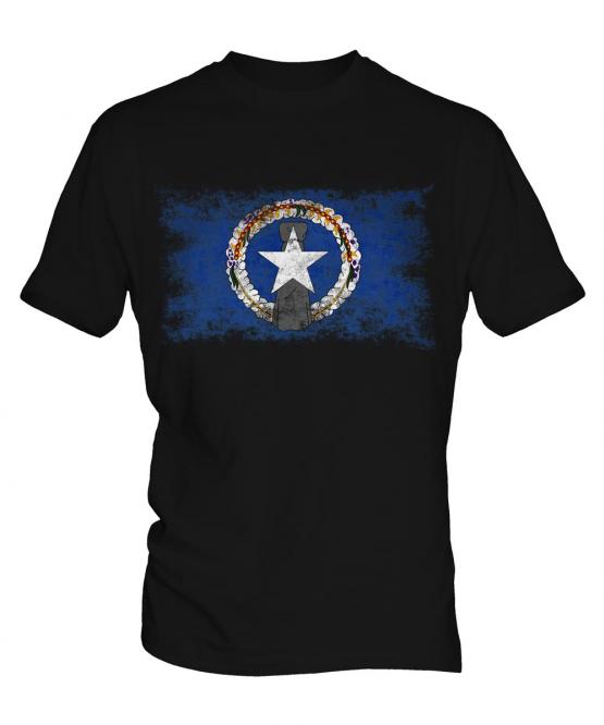 Northern Mariana Islands Distressed Flag Mens T-Shirt