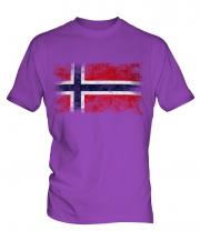 Norway Distressed Flag Mens T-Shirt